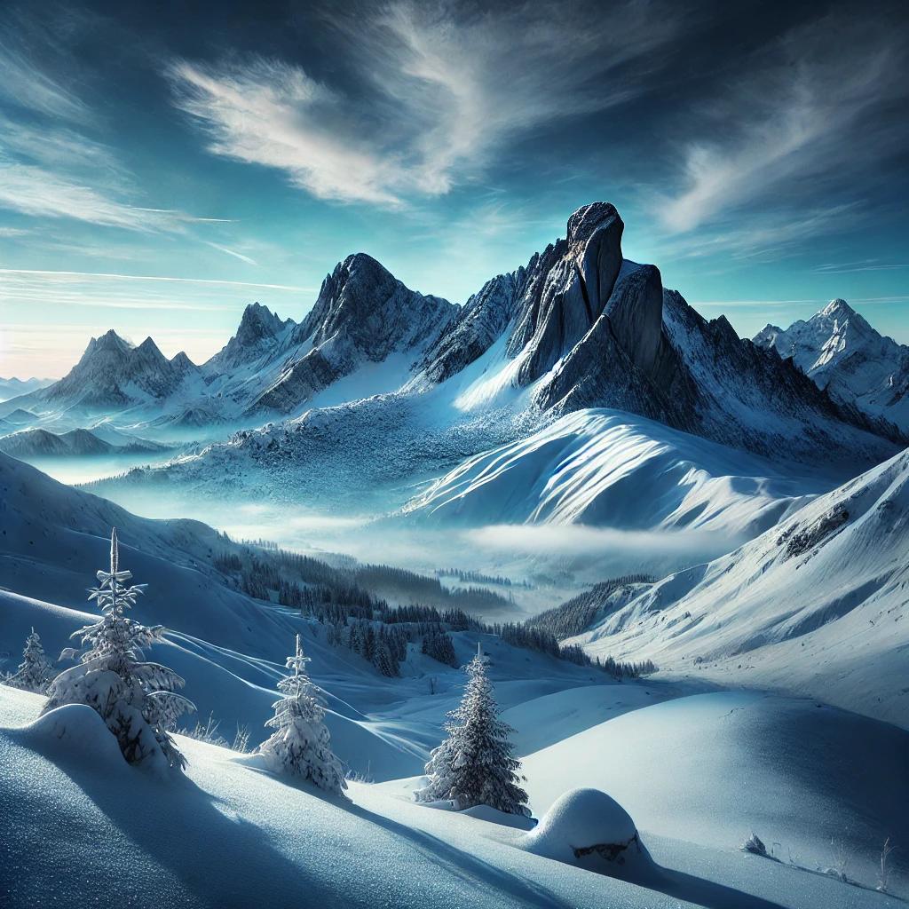 Paisaje de Montaña Nevada